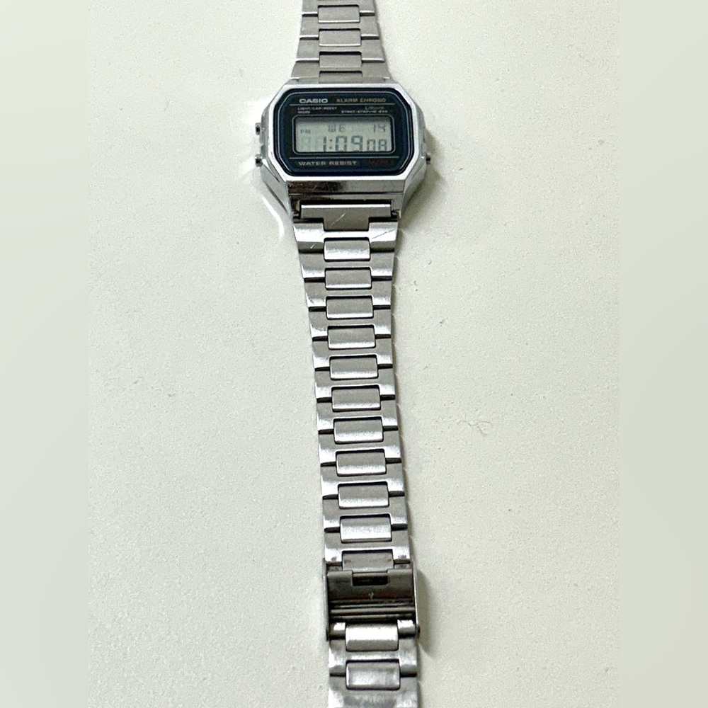 Vtg Casio A158W Stainless Steel Water Resistant Digital Watch - Picture 9 of 16